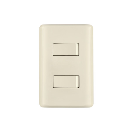 PA-APDO-EBI Placa armada 1 interruptor y 1 escalera, marfil, Basic