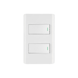 PA-APDO1-ELB Placa armada blanca 1 interruptor y 1 de 3 vías 1 mód, Lisbo