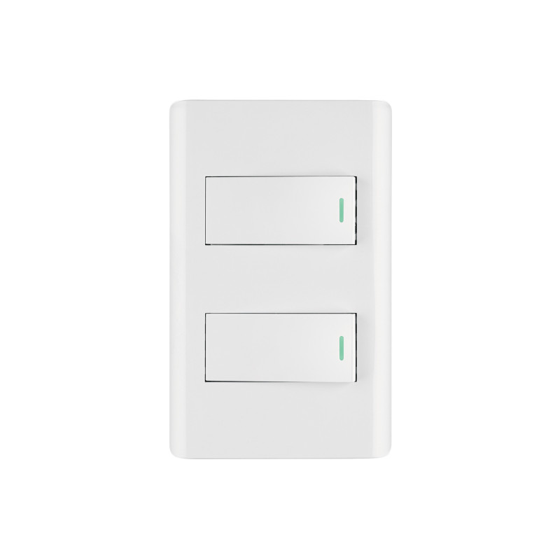 PA-APDO1-ELB Placa armada blanca 1 interruptor y 1 de 3 vías 1 mód, Lisbo