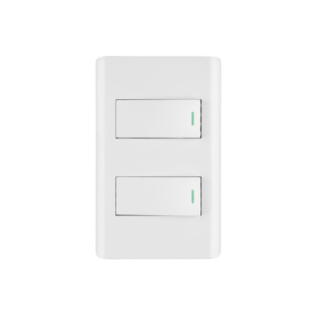PA-APDO1-ELB Placa armada blanca 1 interruptor y 1 de 3 vías 1 mód, Lisbo