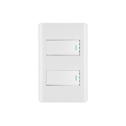 PA-APDO1-LB Placa armada blanca con 2 interruptores 1 módulo, Lisboa