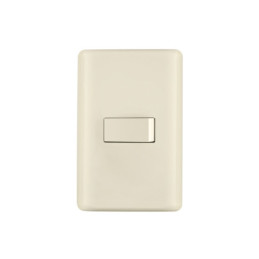 PA-APSE-BI Placa armada 1 interruptor sencillo, marfil, Volteck