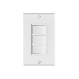 PA-APTR-CLP Placa armada con 3 interruptores sencillos, línea Classic