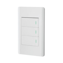 PA-APTR-ELB Placa armada blanca 2 interruptores 1 de 3 vías 1 mód, Lisbo