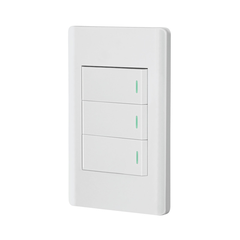 PA-APTR-ELB Placa armada blanca 2 interruptores 1 de 3 vías 1 mód, Lisbo