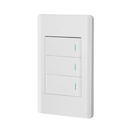 PA-APTR-ELB Placa armada blanca 2 interruptores 1 de 3 vías 1 mód, Lisbo