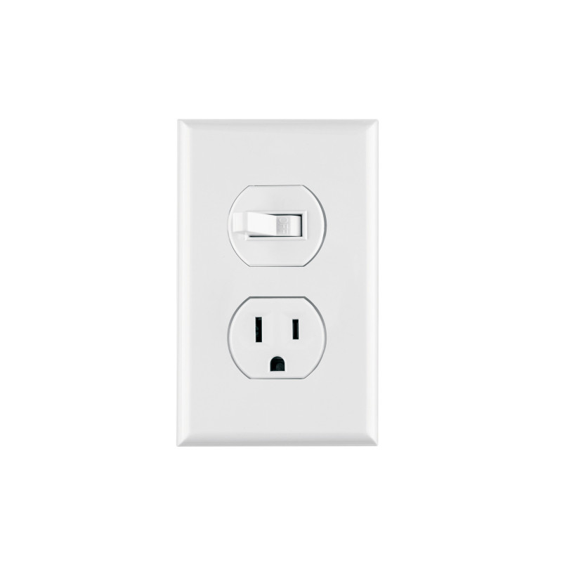 PA-COAP-SB Placa armada interruptor y contacto, línea Standard, blanco