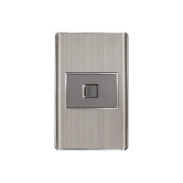 PA-TE-LA Placa armada acero inox 1 toma para teléfono 1.5 mód, Lisboa