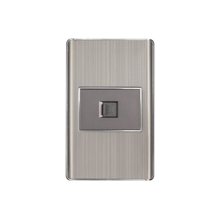 PA-TE-LA Placa armada acero inox 1 toma para teléfono 1.5 mód, Lisboa