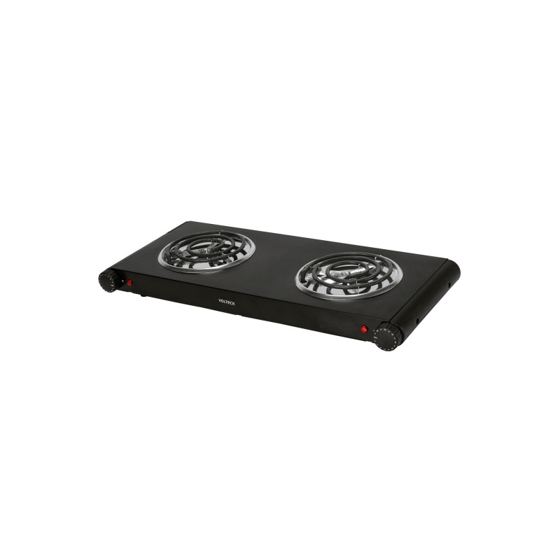 PAEL-2CN Parrilla eléctrica de doble resistencia, negra, Volteck