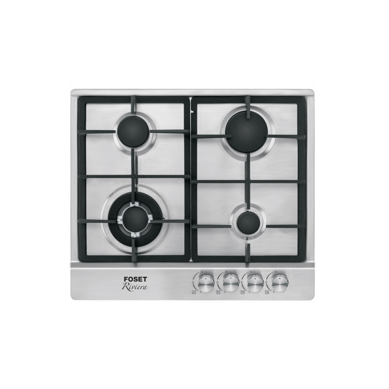 PAGA-4EX Parrilla de gas empotrable 4 quemadores, acero inox, Foset