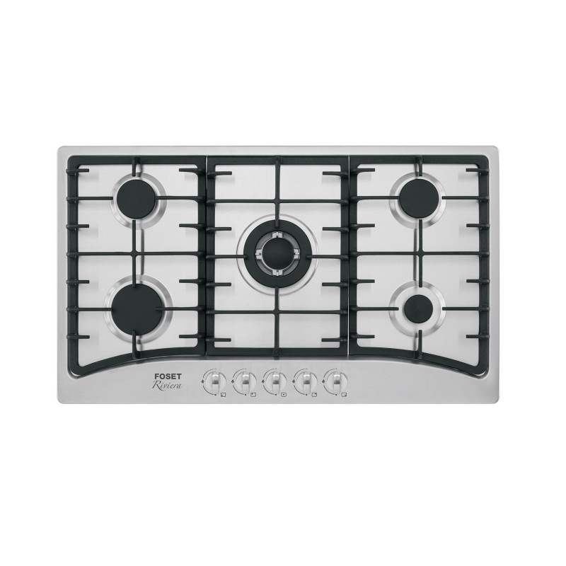 PAGA-5EX Parrilla de gas empotrable 5 quemadores, acero inox, Foset