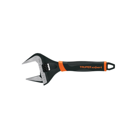 PET-10XA Llave ajustable (perico) 10' boca ancha Comfort Grip, Expert