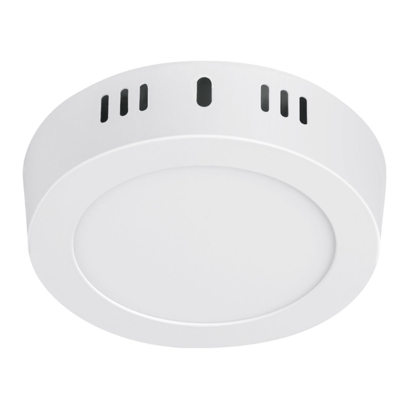PLA-203LC Luminario blanco de LED 6 W redondo tipo plafón luz cálida