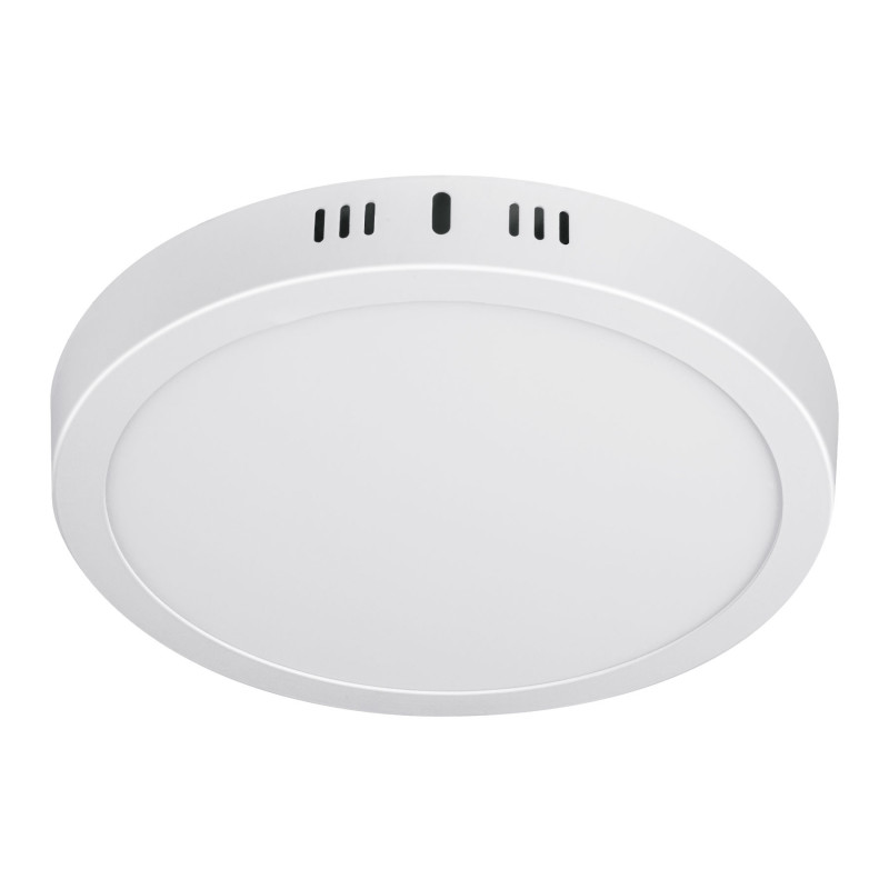 PLA-207LC Luminario blanco de LED 18 W redondo tipo plafón luz cálida