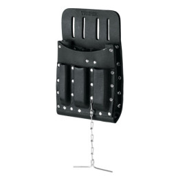 POHE-11CU Porta herramientas de cuero con 11 compartimentos, Truper
