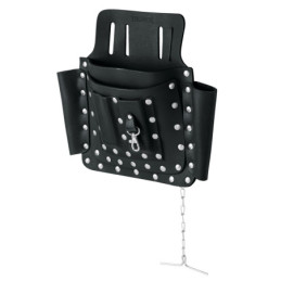 POHE-8CU Porta herramientas de cuero con 8 compartimentos, Truper