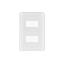 PPDO-B Placa 2 módulos de ABS, blanca, Volteck Basic
