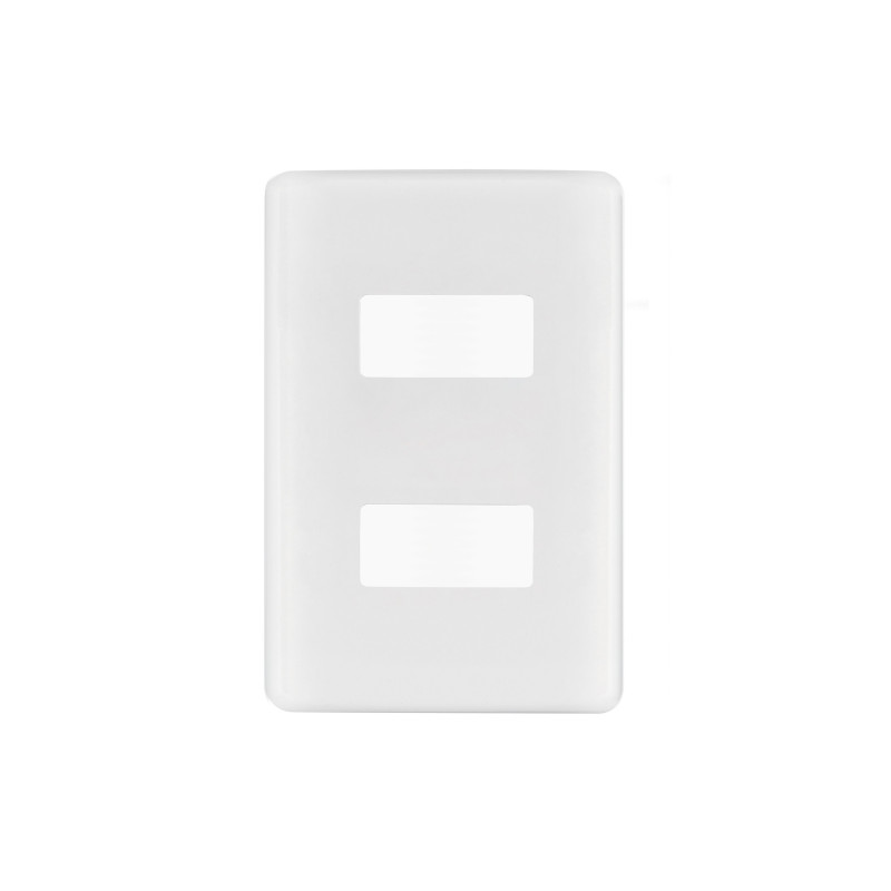 PPDO-B Placa 2 módulos de ABS, blanca, Volteck Basic