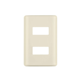 PPDO-BI Placa 2 módulos, marfil, línea Volteck Basic