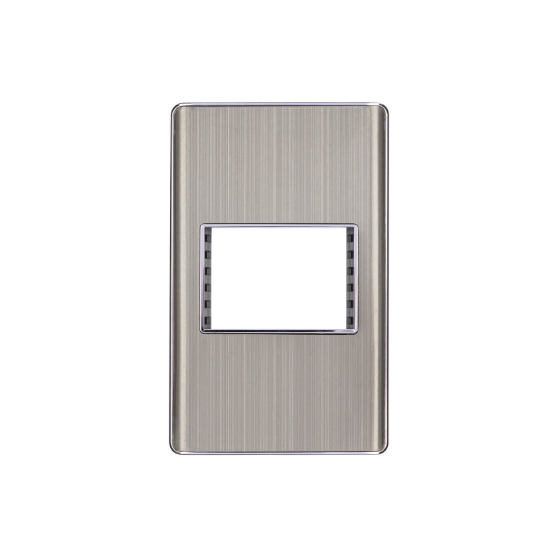 PPSE15-LA Placa de acero inox con 1 ventana 1.5 módulos, línea Lisboa