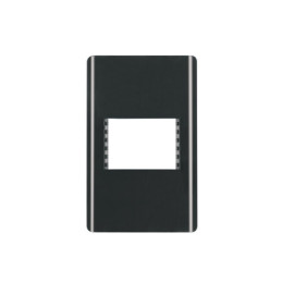 PPSE15-LN Placa negra de 1 ventana 1.5 módulos, línea Lisboa, Volteck