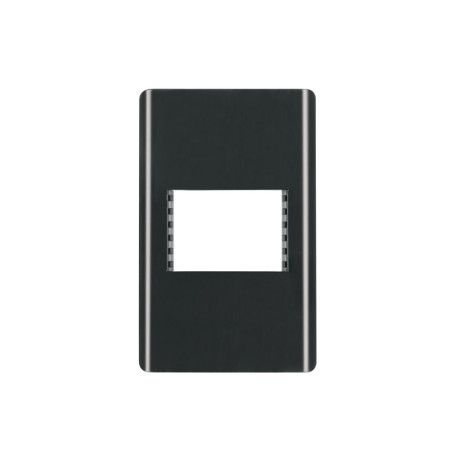 PPSE15-LN Placa negra de 1 ventana 1.5 módulos, línea Lisboa, Volteck