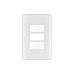 PPTR-B Placa 3 módulos de ABS, blanca, Volteck Basic