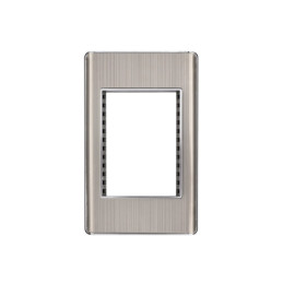 PPTR-LA Placa de acero inox con 1 ventana 3 módulos, línea Lisboa