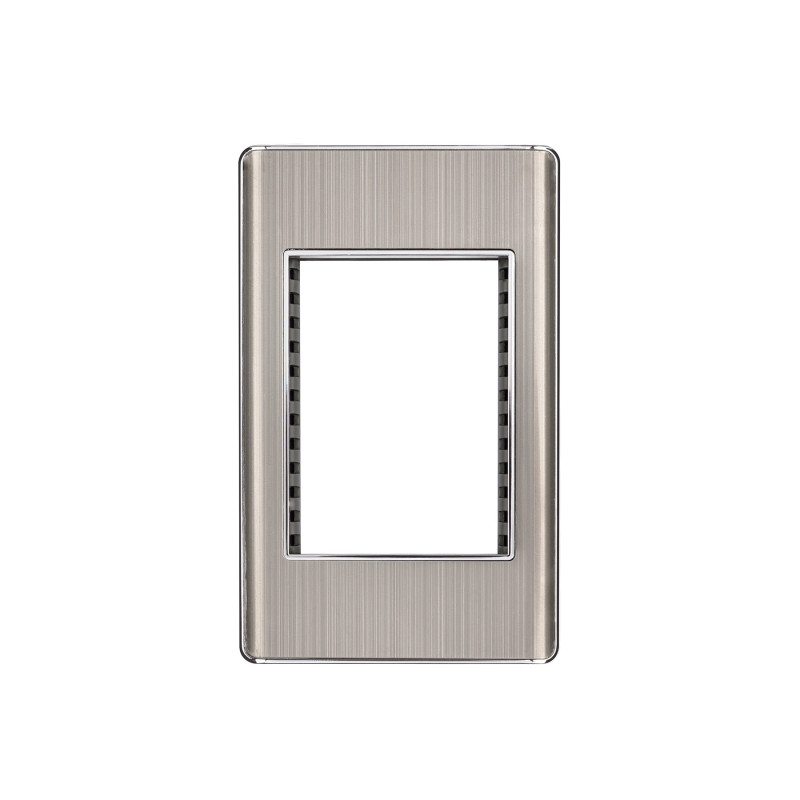 PPTR-LA Placa de acero inox con 1 ventana 3 módulos, línea Lisboa