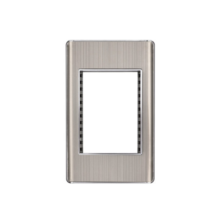 PPTR-LA Placa de acero inox con 1 ventana 3 módulos, línea Lisboa