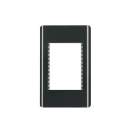 PPTR-LN Placa negra de 1 ventana 3 módulos, línea Lisboa, Volteck