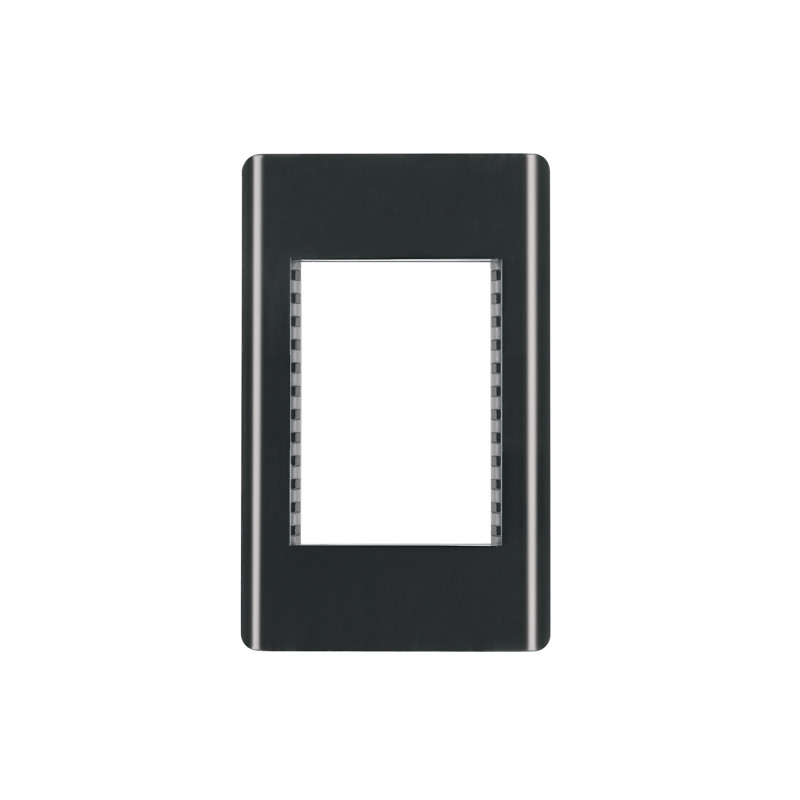 PPTR-LN Placa negra de 1 ventana 3 módulos, línea Lisboa, Volteck