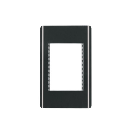 PPTR-LN Placa negra de 1 ventana 3 módulos, línea Lisboa, Volteck