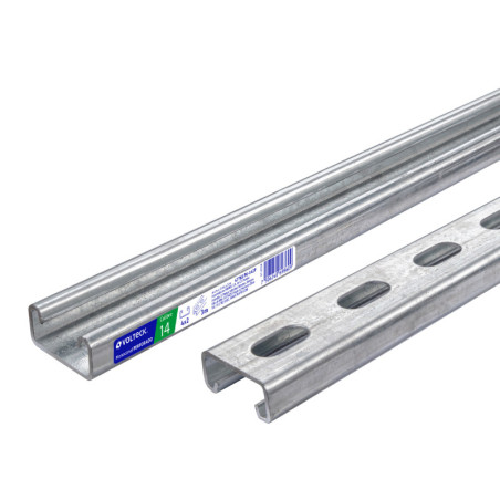 PU-142P Perfil unical perforado de 3 m, 4 x 2 cm calibre 14, Volteck
