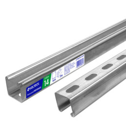 PU-144P Perfil unical perforado de 3 m, 4 x 4 cm calibre 14, Volteck
