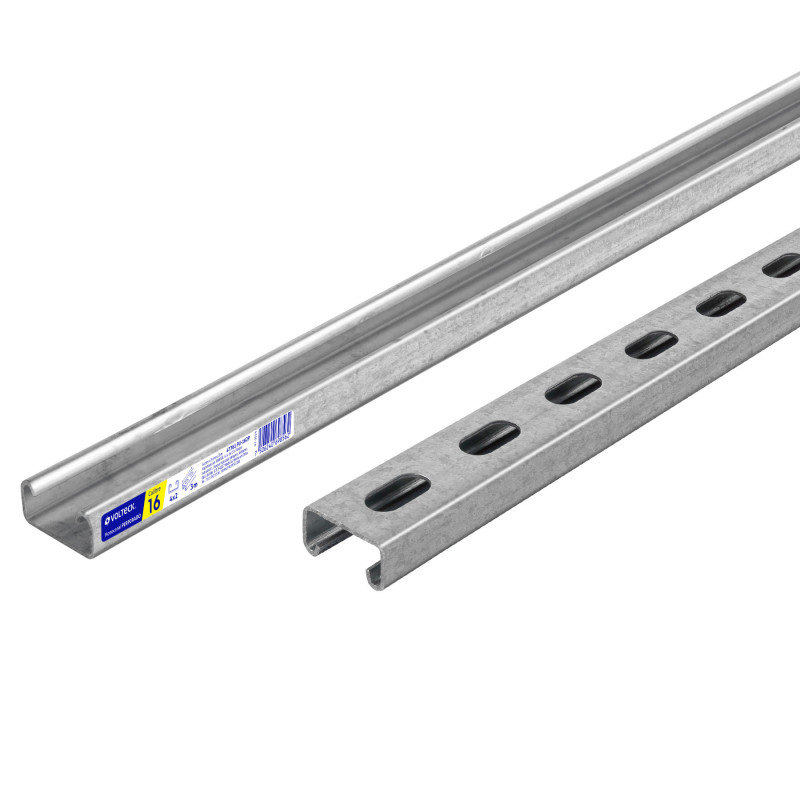 PU-162P Perfil unical perforado de 3 m, 4 x 2 cm calibre 16, Volteck