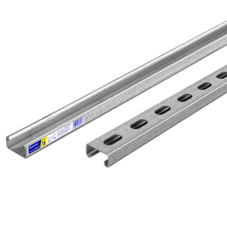 PU-162P Perfil unical perforado de 3 m, 4 x 2 cm calibre 16, Volteck