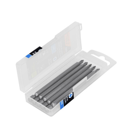 PUDE-1400 Estuche con 5 puntas de cruz PH0 largo 4', Truper Expert
