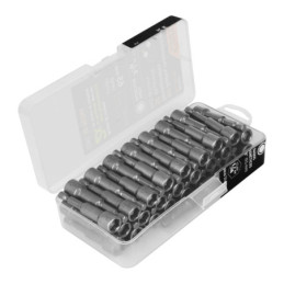 PUDE-9027-50 Estuche con 50 dados magnéticos de 3/8' largo 2', Expert