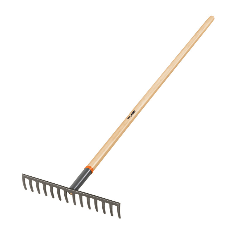 R-14M Rastrillo recto de 14 dientes, mango de 54', Truper