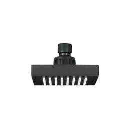 R-403SM Regadera cuadrada ABS 4' acabado negro mate sin brazo, Foset