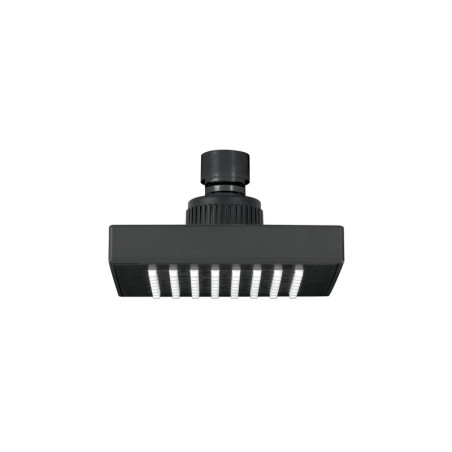 R-403SM Regadera cuadrada ABS 4' acabado negro mate sin brazo, Foset