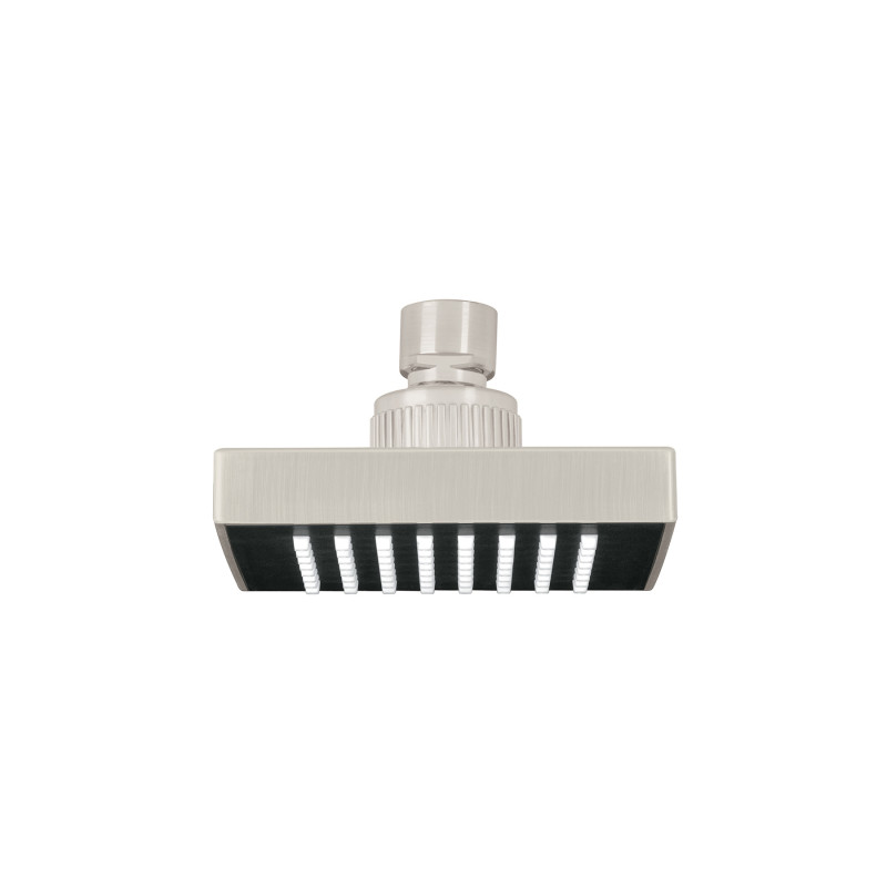 R-403SN Regadera cuadrada ABS 4' acabado satín sin brazo, Foset