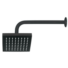 R-404M Regadera cuadrada 6' acabado negro mate con brazo, Foset