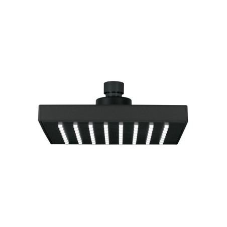 R-404SM Regadera cuadrada ABS 6' acabado negro mate sin brazo, Foset