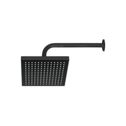 R-405M Regadera cuadrada 8' acabado negro mate con brazo, Foset