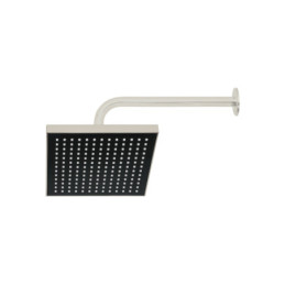 R-405N Regadera cuadrada 8' acabado satín con brazo, Foset