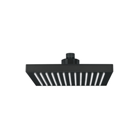 R-405SM Regadera cuadrada ABS 8' acabado negro mate sin brazo, Foset