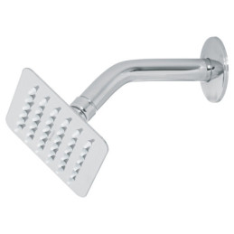 R-413 Regadera cuadrada 4', acero inox, con brazo, cromo, Túbig